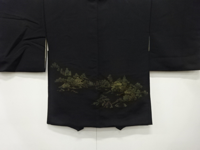 JAPANESE HAORI / URUSHI / WOVEN SCENERY OF TEMPLE